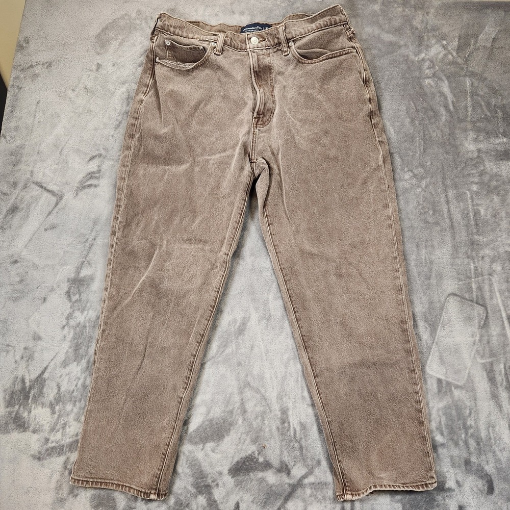 Abercrombie Fitch Jeans Mens 32x30 Gray Vintage Stretch Athletic Loose Denim